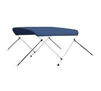 vidaXL Toldo Bimini 2 arcos – Antimoho, correas nailon ajustables – Azul marino 180x130x110 cm