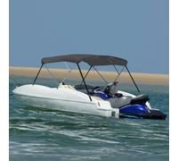 vidaXL Toldo Bimini 3 arcos barco Antimoho Correas nailon ajustables 183x196x137 cm Gris antracita
