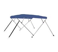 vidaXL Toldo Bimini 4 arcos 243x180x137 cm – Altura ajustable, recubrimiento PU – Azul