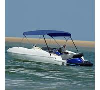 vidaXL Toldo Bimini 4 arcos barco antimoho correas ajustables Azul marino 243x(230-244)x137cm