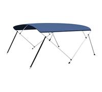 vidaXL Toldo Bimini 4 arcos barco antimoho correas ajustables Azul marino 243x(230-244)x137cm