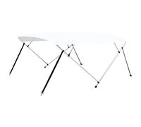 vidaXL Toldo Bimini de 4 Arcos Blanco 243x(230-244) x137 cm