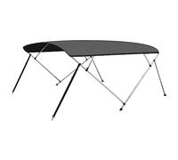 vidaXL Toldo Bimini 4 arcos para barco – antimoho, correas de nailon ajustables – Gris antracita