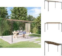 vidaXL, toldo color taupe, 4x3 metros, tejido de 180 g/m² y estructura de acero. Ideal para pérgolas y carpas de fiesta