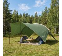 vidaXL Toldo de Camping Resistente al Agua Verde 690 x 580 x 255 cm
