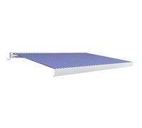 vidaXL Toldo de carrete motorizado azul y blanco 400x300 cm