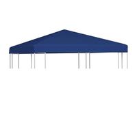 vidaXL Toldo de Cenador 2 Niveles 310 g/m² 3x3 m Azul Pabellón Patio Jardín