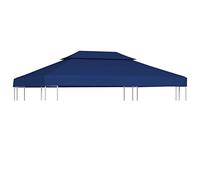 vidaXL Toldo de cenador 2 niveles 310 g/m² 4x3 m azul