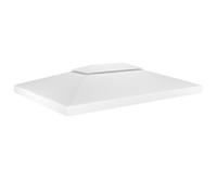 vidaXL Toldo de cenador 2 niveles - Cubierta superior 310 g/m² 4x3 m Blanco para patio y jardín