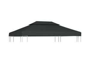 vidaXL Toldo de cenador 2 niveles 310 g/m² 4x3 m gris antracita