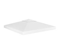 vidaXL Toldo de Cenador 2 Niveles Cubierta Superior Techo Carpa Repuesto Protección Parasol Patio Jardín Exterior 310 g/m² 3x3 m Blanco