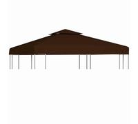 vidaXL Toldo de cenador 2 niveles marrón 310 g/m² 3x3 m