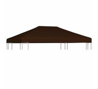 vidaXL Toldo de Cenador 310 g/m² Casa Jardín Terraza Patio Piscina Decoración Diseño Estilo Lona Cubierta Capa Dosel Parasol Palio Estor 3x4 m Marrón