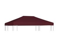 vidaXL Toldo de Cenador 310 g/m² Casa Jardín Terraza Patio Piscina Decoración Diseño Estilo Lona Cubierta Capa Dosel Parasol Palio Estor 3x4 m Burdeos