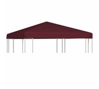vidaXL Toldo de Cenador Cubierta de Carpa de Repuesto Dosel Lona Jardín Patio 310 g/m² 3x3 m Burdeos