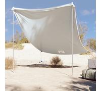 vidaXL Toldo de playa con anclas de arena gris 214x236 cm