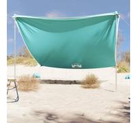 vidaXL Toldo de playa con anclas de arena verde 304x300 cm