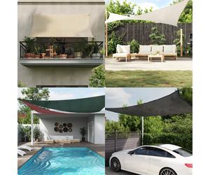 vidaXL Toldo de vela negro HDPE 160 g/m² 3,5x4,5 m