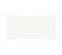 vidaXL Toldo de Vela Parasol Lona Protector Solar Sombra de Patio Jardín Terraza Balcón Parque Infantil Exterior Blanco HDPE 160 g/m² 2,5x5 m