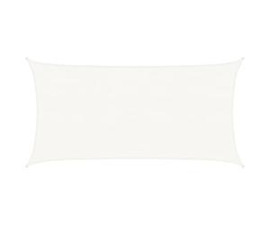 vidaXL Toldo de Vela Parasol Lona Protector Solar Sombra de Patio Jardín Terraza Balcón Parque Infantil Exterior Blanco HDPE 160 g/m² 2,5x5 m