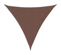 vidaXL Toldo de Vela Parasol Lona Protector Solar Sombra Patio Jardín Terraza Balcón Parque Exterior Triangular Tela Oxford Marrón 4,5x4,5x4,5 m