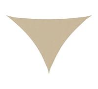 vidaXL Toldo de Vela Parasol Lona Protector Solar Sombra Patio Jardín Terraza Balcón Parque Exterior Triangular de Tela Oxford Beige 4x4x5,8 m