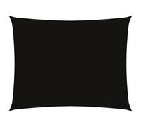 vidaXL Toldo de Vela Parasol Lona Protector Solar Sombra Patio Jardín Terraza Balcón Parque Exterior Rectangular de Tela Oxford Negro 2,5x3,5 m