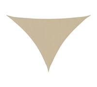vidaXL Toldo de Vela Parasol Lona Protector Solar Sombra Patio Jardín Terraza Balcón Parque Exterior Triangular de Tela Oxford Beige 3x4x4 m
