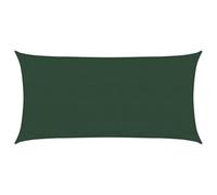 vidaXL Toldo de Vela Parasol Lona Protector Solar Sombra Patio Jardín Terraza Balcón Parque Infantil Exterior HDPE Verde Oscuro 160 g/m² 3x6 m