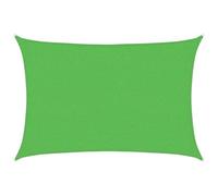 vidaXL Toldo de Vela Parasol Lona Protector Solar Sombra Patio Jardín Terraza Balcón Parque Infantil Exterior HDPE Verde Claro 160 g/m² 2x3 m