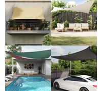 vidaXL Toldo de vela triangular tela Oxford blanco 3x4x5 m
