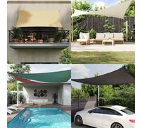 vidaXL Toldo de vela triangular tela Oxford verde oscuro 4x5x5 m