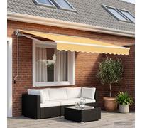 vidaXL Toldo retráctil eléctrico, color arena, 4 x 3,5 metros