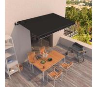 vidaXL, toldo automático retráctil, 450x350 cm, color antracita