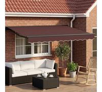vidaXL. Toldo retráctil eléctrico, color marrón y antracita, 2,5 x 2 metros