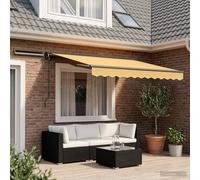 vidaXL Toldo retráctil eléctrico, color arena, 3,5 x 2,5 metros