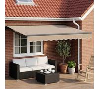 vidaXL. Toldo retráctil eléctrico, color beige y antracita, 3,5 x 2,5 metros