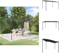 vidaXL, toldo gris antracita, 4x3 metros, tejido y estructura de acero. Ideal para pérgolas y carpas de fiesta