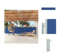 vidaXL Toldo lateral extensible, 117x600 cm, azul - Toldos y protección solar