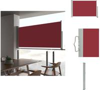 vidaXL Toldo lateral extensible, 60 x 300 cm, color rojo - Toldos y protección solar