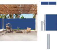 vidaXL Toldo lateral extensible, color azul, 220x1000 cm - Toldos y protección solar