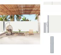 vidaXL Toldo lateral extensible, color crema, 200x1000 cm - Toldos y protección solar