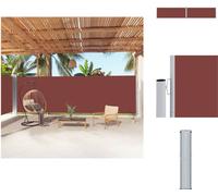 vidaXL Toldo lateral extensible, color marrón, 200x1000 cm - Toldos y protección solar