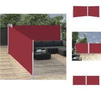 vidaXL Toldo lateral extensible, color rojo, 100 x 1000 cm - Toldos y protección solar