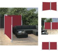 vidaXL Toldo lateral extensible, color rojo, 100 x 600 cm - Toldos y protección solar