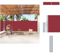 vidaXL Toldo lateral extensible, color rojo, 200x1000 cm - Toldos y protección solar