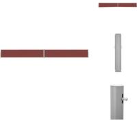 vidaXL Toldo lateral extensible de 140 x 1200 cm, color marrón - Toldos y protección solar