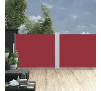 vidaXL Toldo lateral retráctil para patio rojo 140x1200 cm
