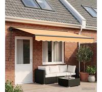 vidaXL. Toldo retráctil, color arena, 4,5 x 3 metros, fabricado en poliéster y aluminio