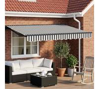 vidaXL Marco manual para toldo con luces LED, 3,5 x 2,5 m